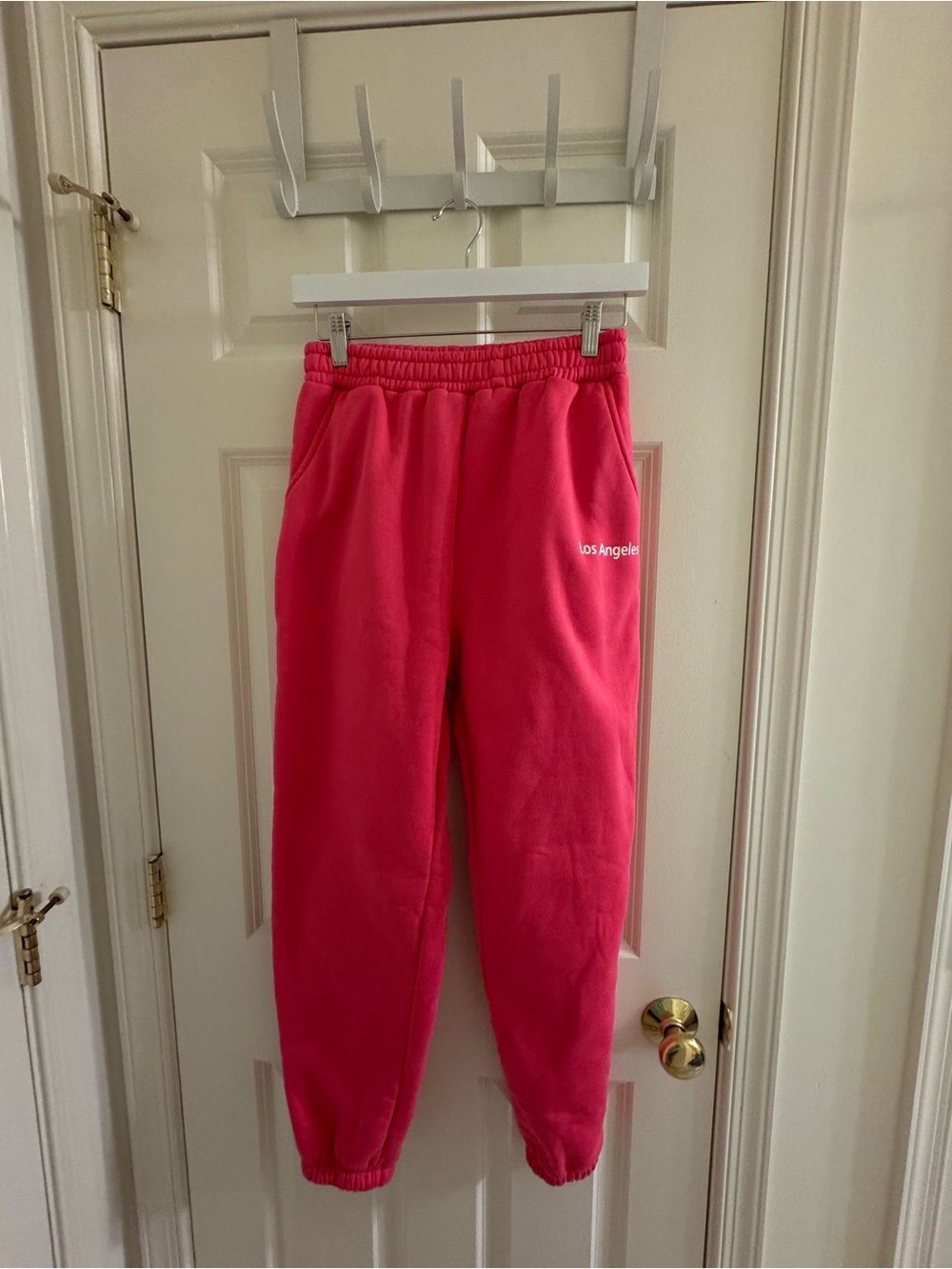 Hot Pink 'Los Angeles' Fleece Joggers